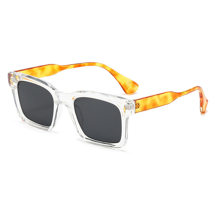 Dame Rektangulær Solbrille i elegant Skilpaddedesign Luvikno