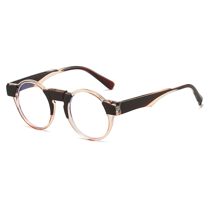 Dame moteriktig lesebrille med innovativt rundt rammedesign Luvikno