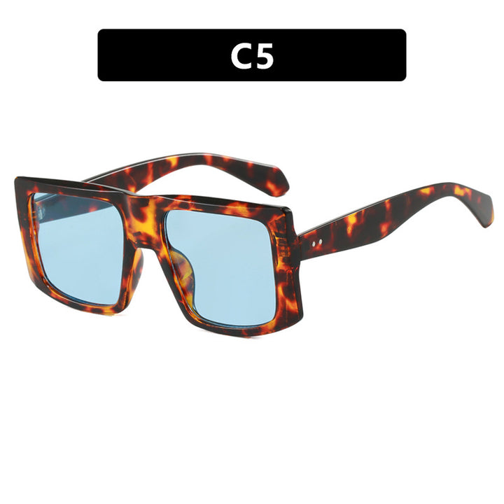 Dame kvadratisk solbrille med robust plastinnfatning og beskyttende UV-filter Luvikno