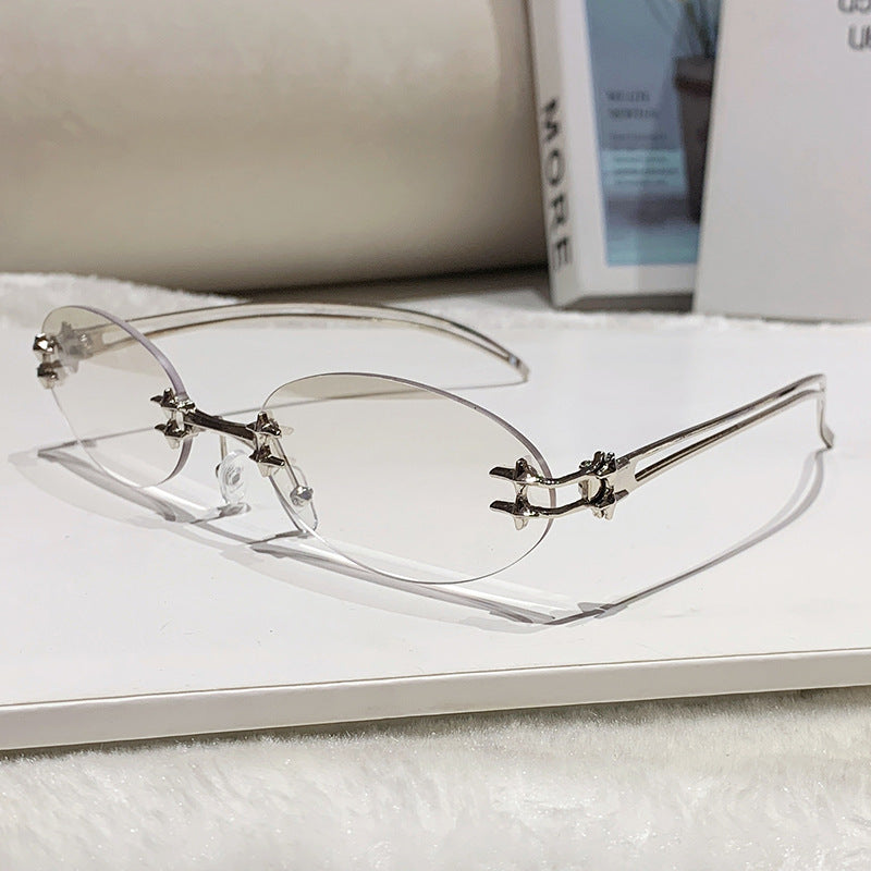 Dame elegant metallbrille med filigran design Luvikno