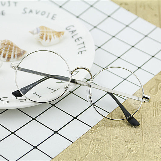Dame Rund Brille med filigran Metallramme Luvikno