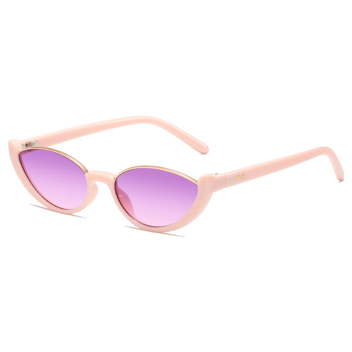 Dame Cat-Eye solbriller med diskret ramme og polarisert glass Luvikno