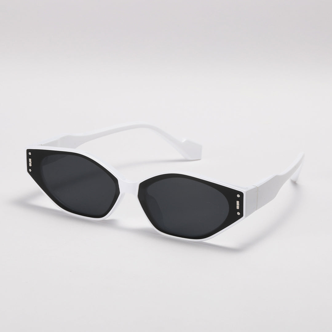Dame geometrisk solbrille i futuristisk design Luvikno