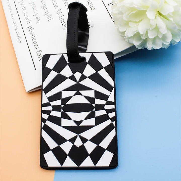 Dame bagasjelapp i moderne geometrisk design Luvikno