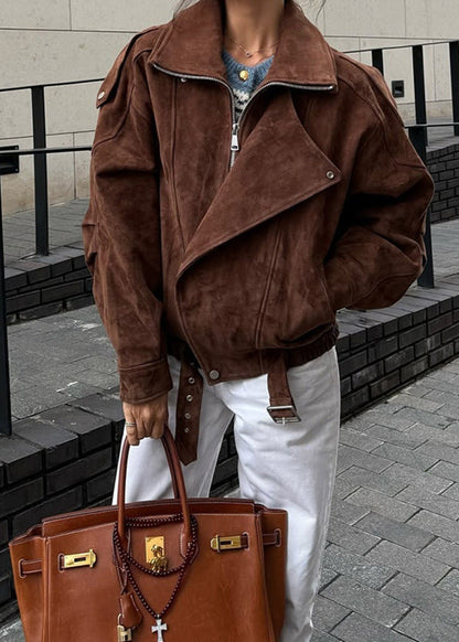 Luvik | Nubuck Moto Bomber Jacket