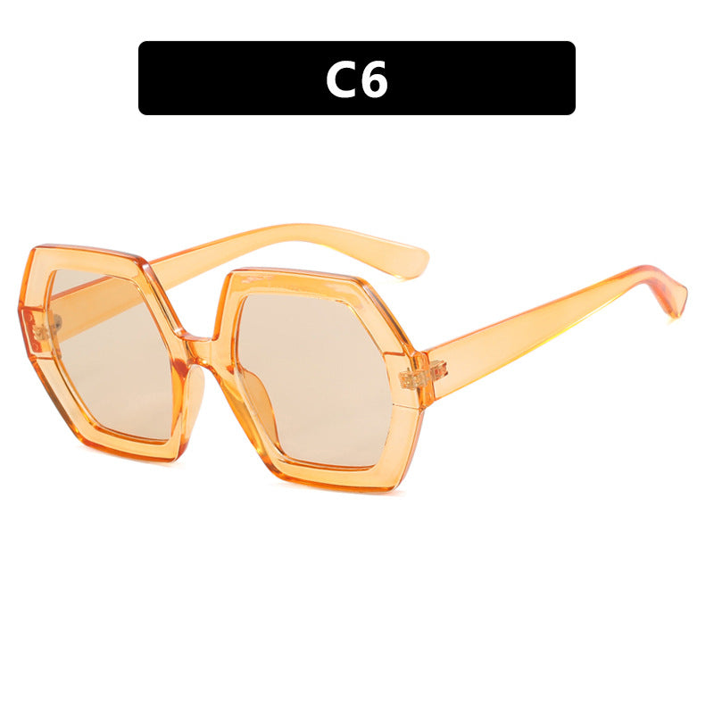 Damer innovativ hexagonal solbrille Luvikno