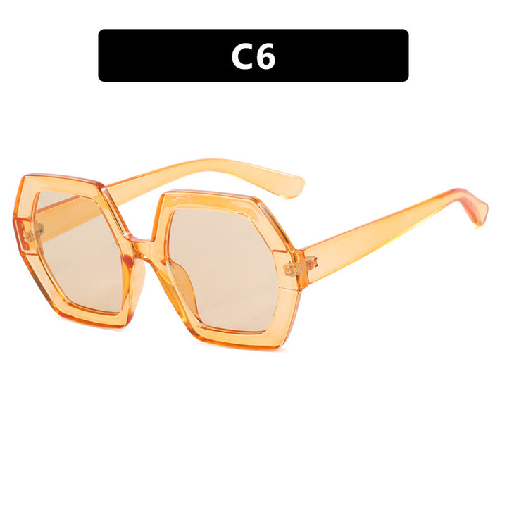 Damer innovativ hexagonal solbrille Luvikno