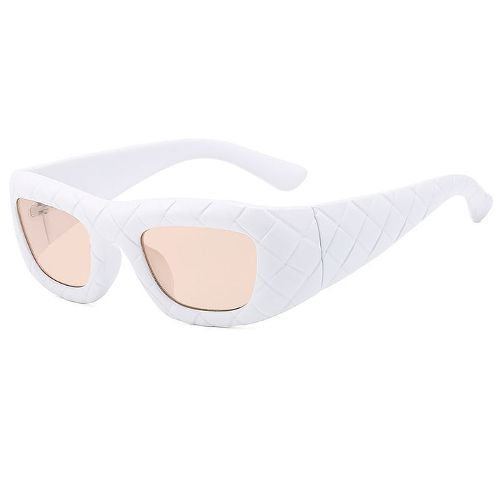 Dame ekstravagant solbrille med strukturert ramme Luvikno
