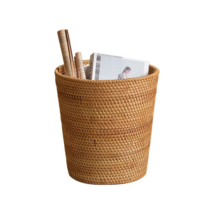 Damer Elegant håndfl woven kurv med praktiske håndtak Luvikno