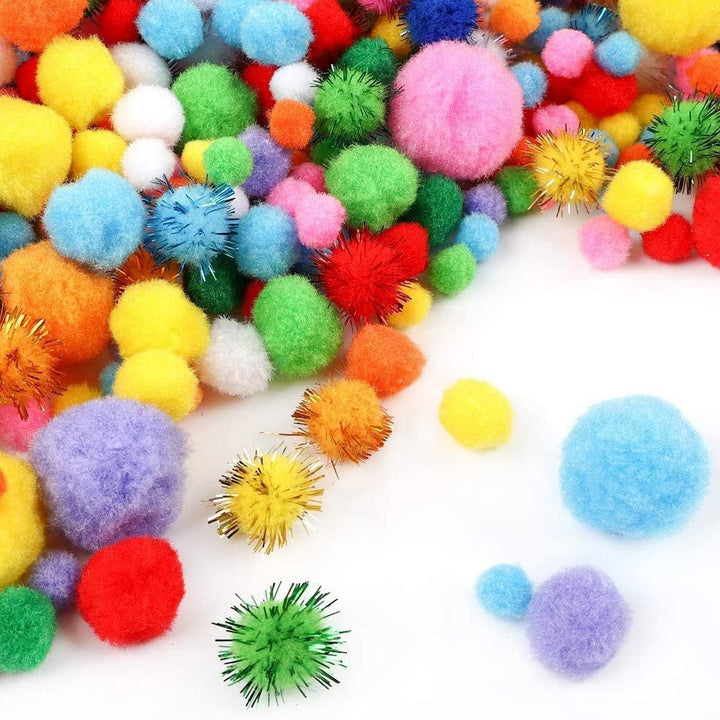 Unisex fargerike Bastelpompons Luvikno