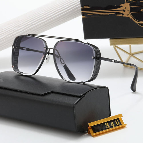 Dame designer solbrille med stilleggende firkantet ramme og UV-beskyttelse Luvikno