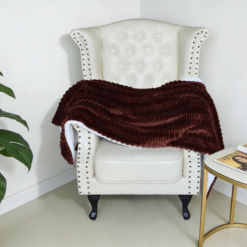 Dame Koselig Struktur-Fleece-Teppe Luvikno