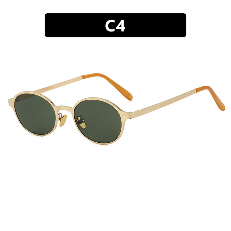 Dame rund brille med filigran metallramme og behagelige nesepads Luvikno