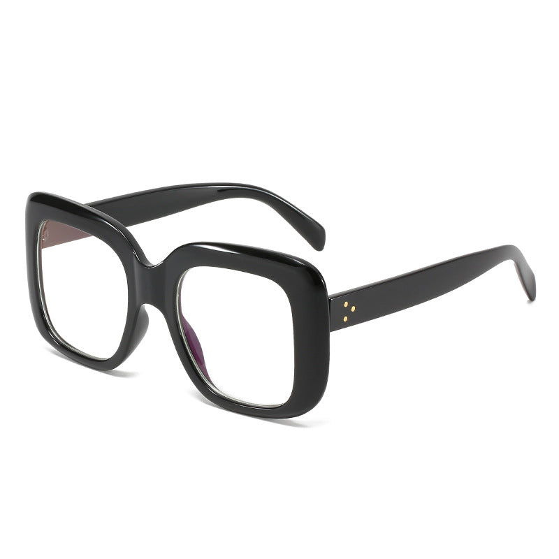 Dame oversized kvadratisk solbrille med høy kvalitet plast ramme Luvikno