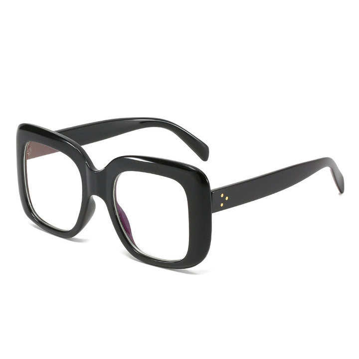 Dame oversized kvadratisk solbrille med høy kvalitet plast ramme Luvikno
