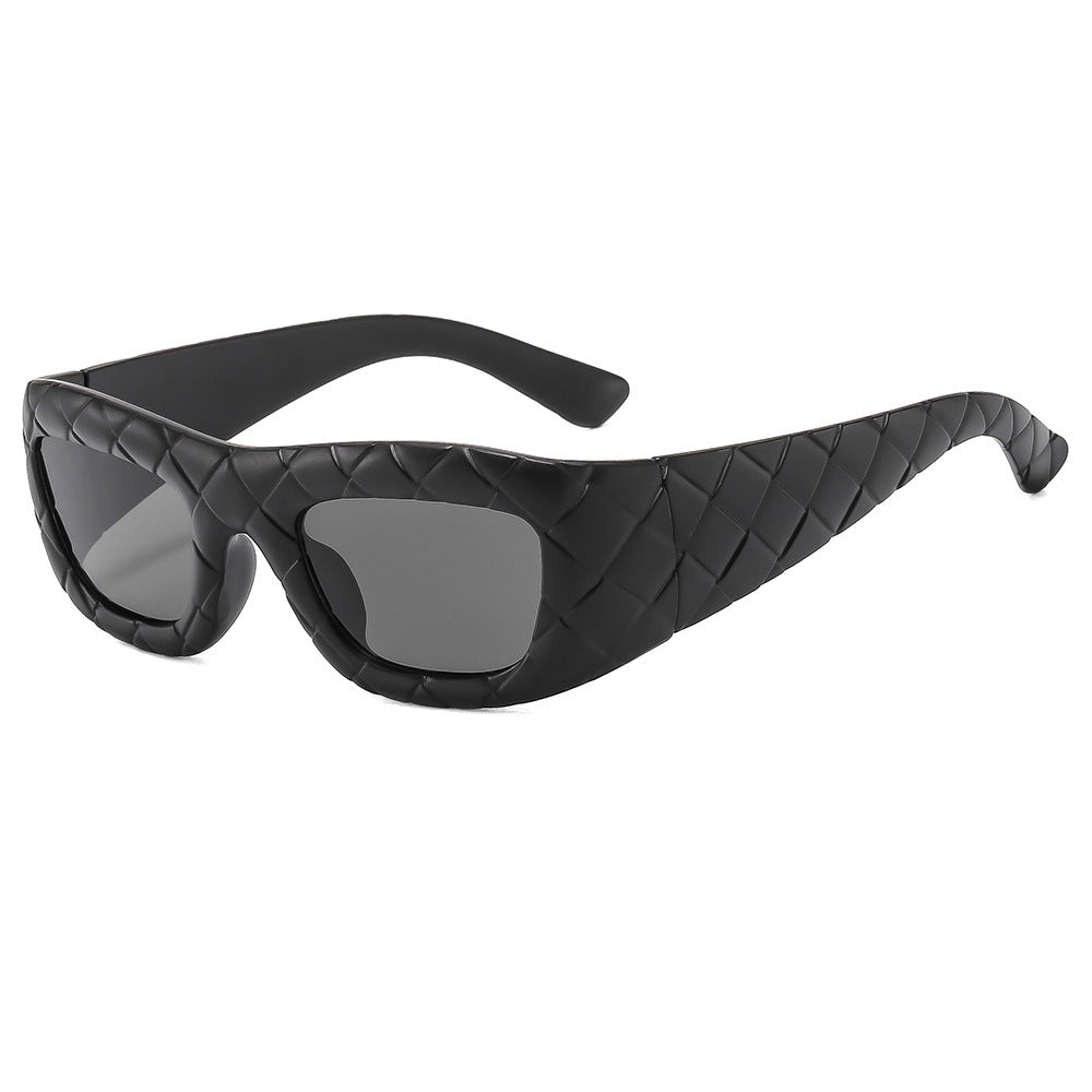 Dame ekstravagant solbrille med strukturert ramme Luvikno