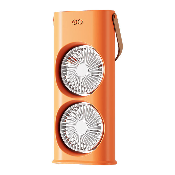 Unisex Dual-Head Bærbar Kjøle Vifte Luvikno