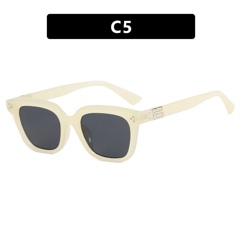 Dame oversized solbrille i moderne geometrisk design Luvikno