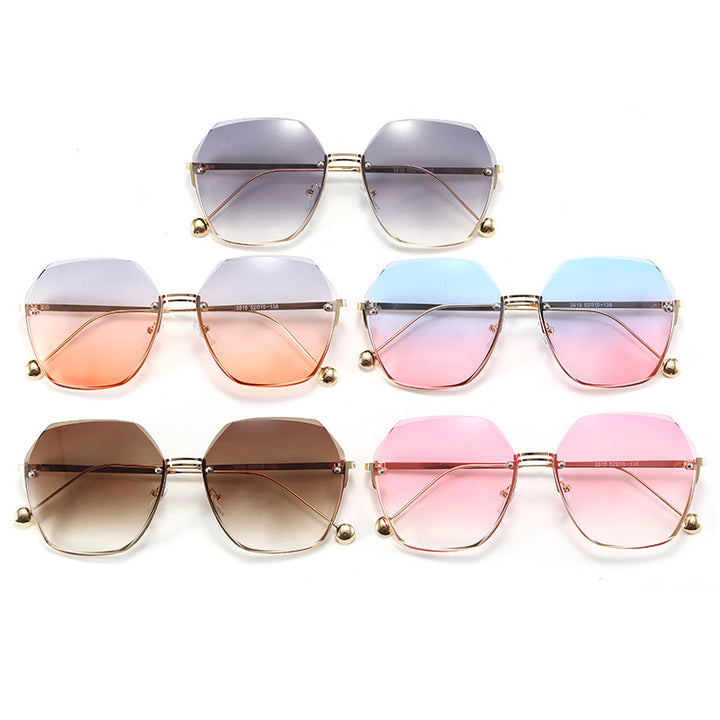 Dame oversized solbriller i moderne hexagonstil Luvikno