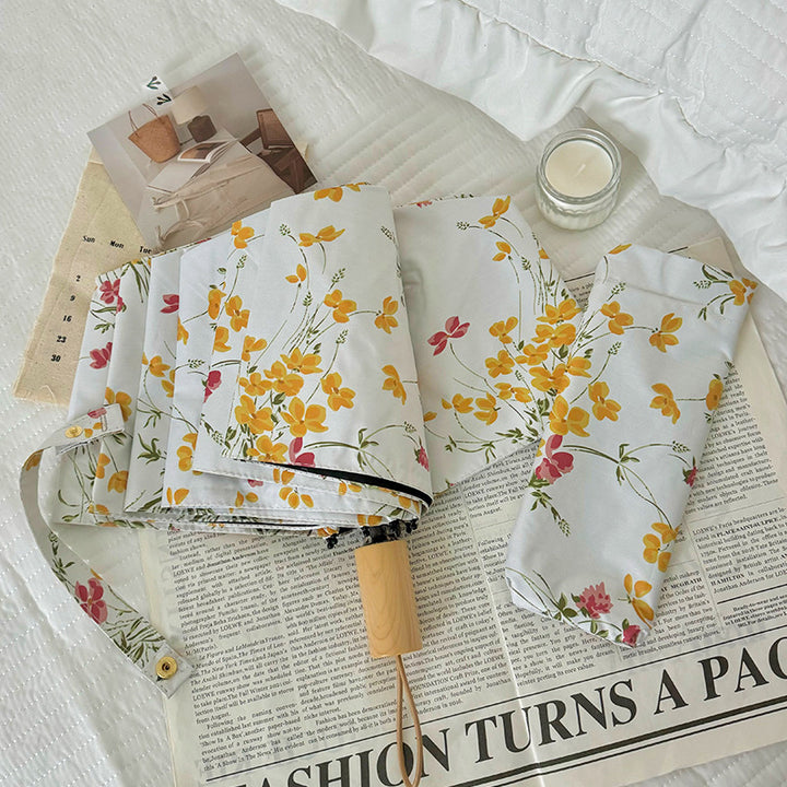 Dame Foldbar solskjerm med blomsterdesign Luvikno