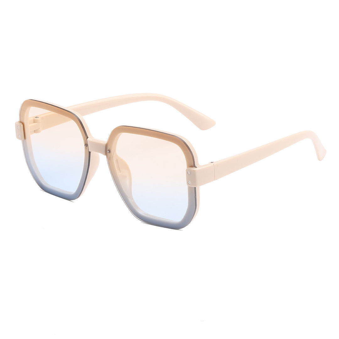 Dame modische quadratiske solbriller med gradient glass Luvikno