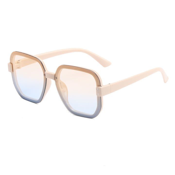 Dame modische quadratiske solbriller med gradient glass Luvikno