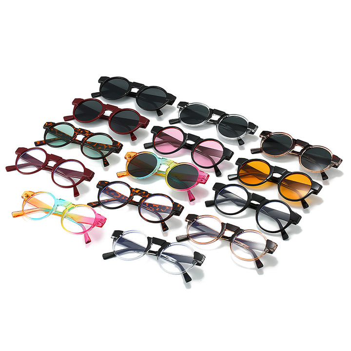 Dame moteriktig lesebrille med innovativt rundt rammedesign Luvikno