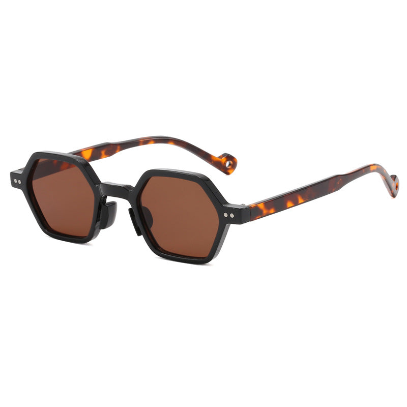 Damer Geometrisk Solbrille i moderne Hexagon-design Luvikno