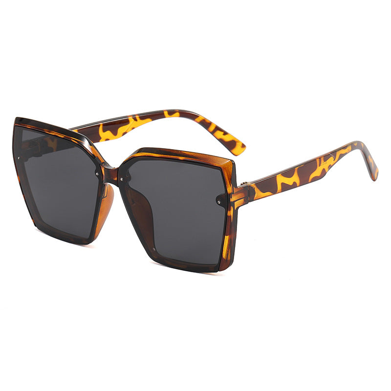Damer Oversized Solbrille med moderne skilpaddedesign Luvikno
