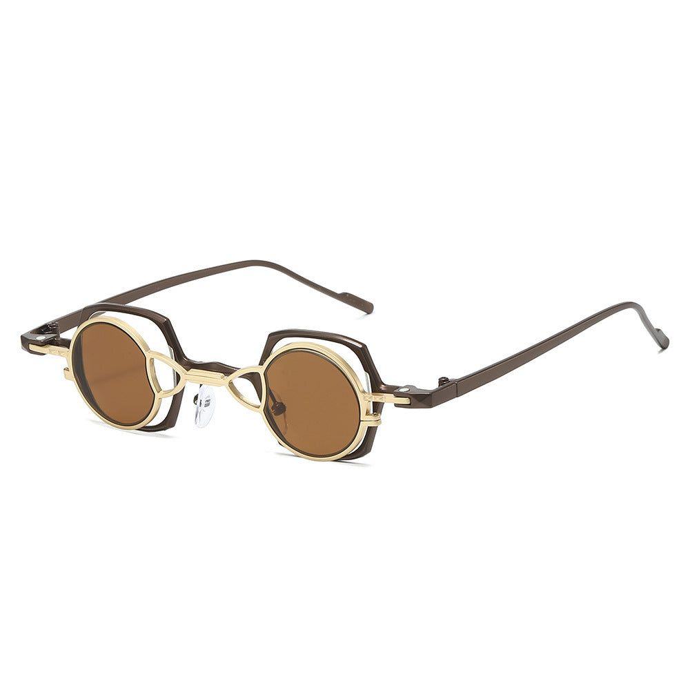 Dame moteriktig solbrille med unikt rammedesign Luvikno