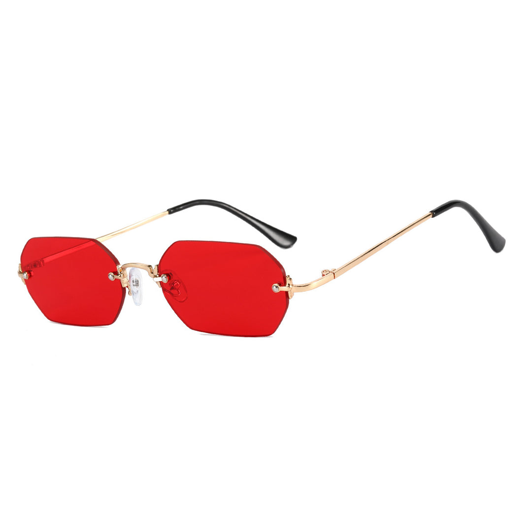 Damer moterik solbrille med innovativt heksagonalt design og UV-beskyttelse Luvikno
