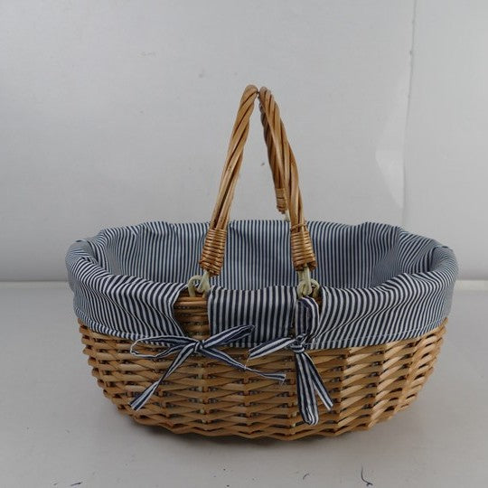 Damer flette kurv med stripet innerv lining Luvikno