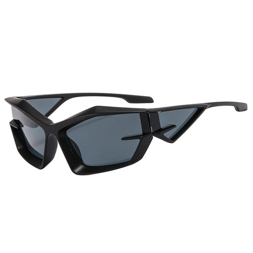 Damer futuristisk solbrille med unikt polygon-design Luvikno