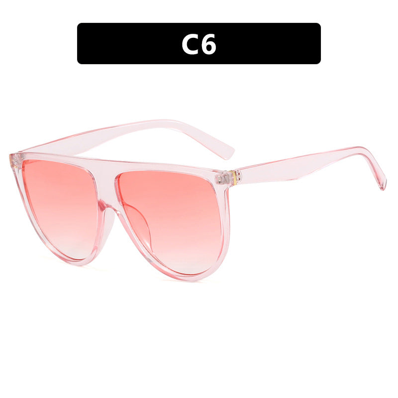 Dame trendy oversized solbriller med stilige transparente rammer Luvikno