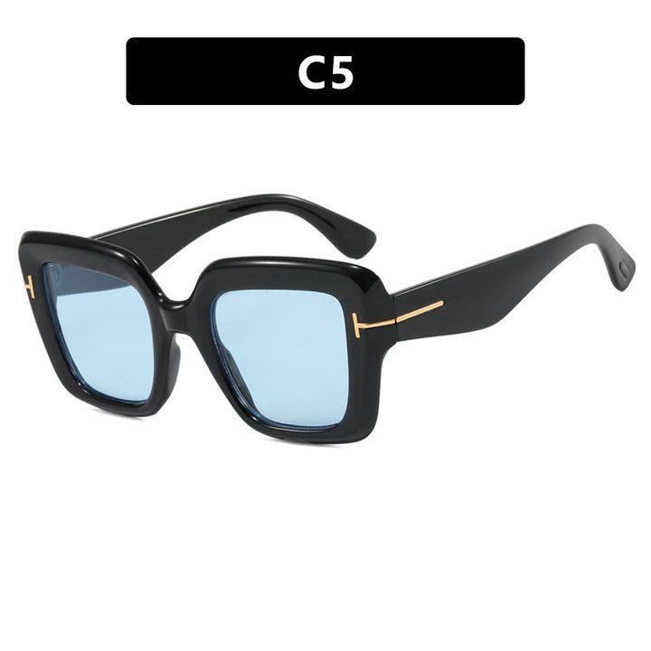 Dame firkantet solbrille med komfortabel plastramme og UV-beskyttelse Luvikno