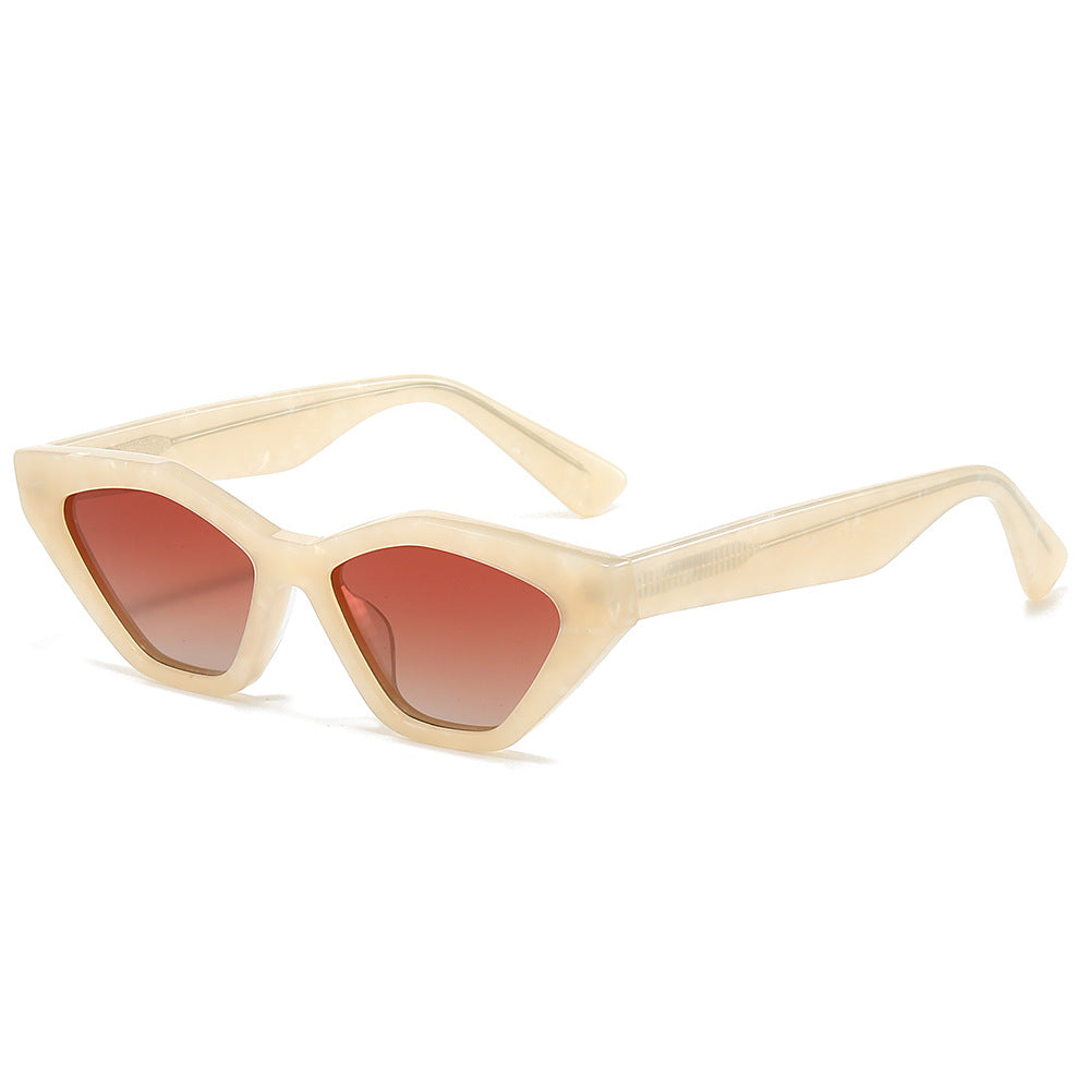 Dame Cat-Eye solbrille med unikt design og høy kvalitet UV-beskyttelse Luvikno