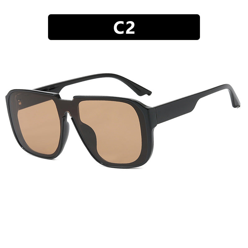 Dame trendy firkantet solbrille med gjennomsiktig, grønn ramme og beskyttende UV-filter Luvikno