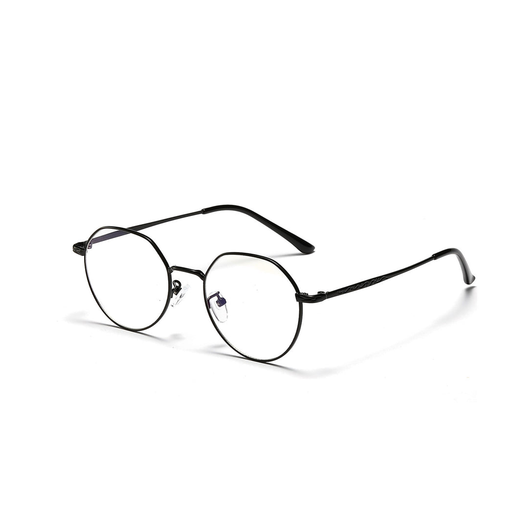Dame rund brille med filigran metallramme Luvikno