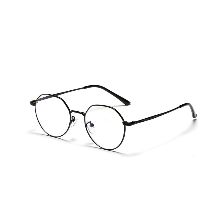 Dame rund brille med filigran metallramme Luvikno