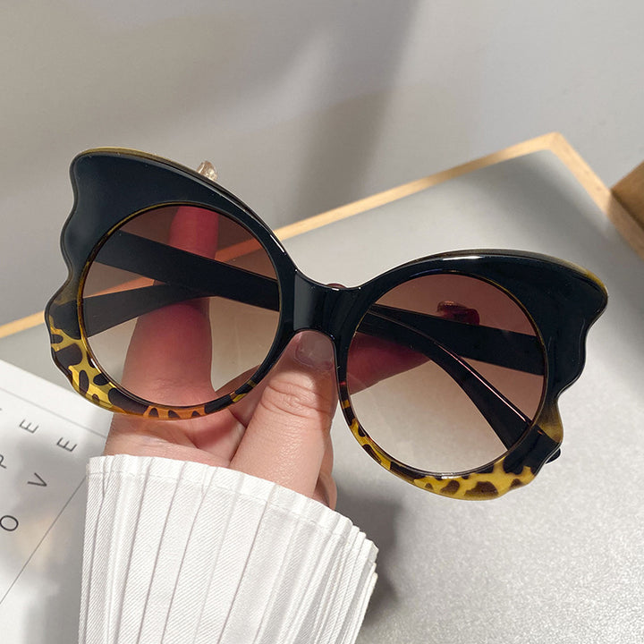 Dame Cat-Eye solbriller med unik rammeform og UV-beskyttelse Luvikno