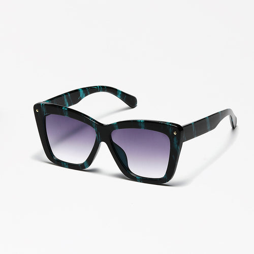 Dame geometrisk oversized solbrille Luvikno