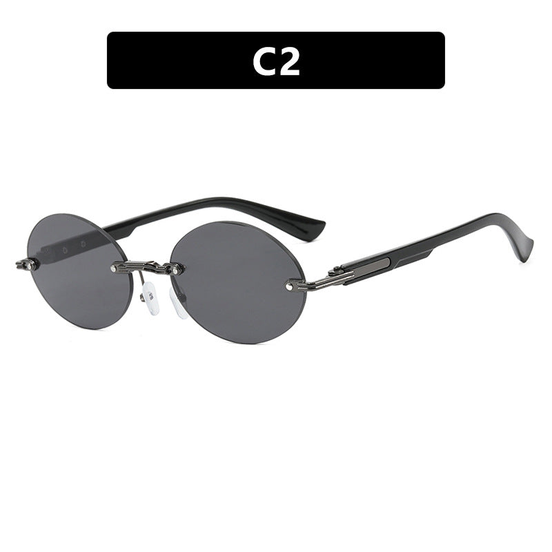 Dame rund solbrille med elegant treinnramme og UV-beskyttelse Luvikno