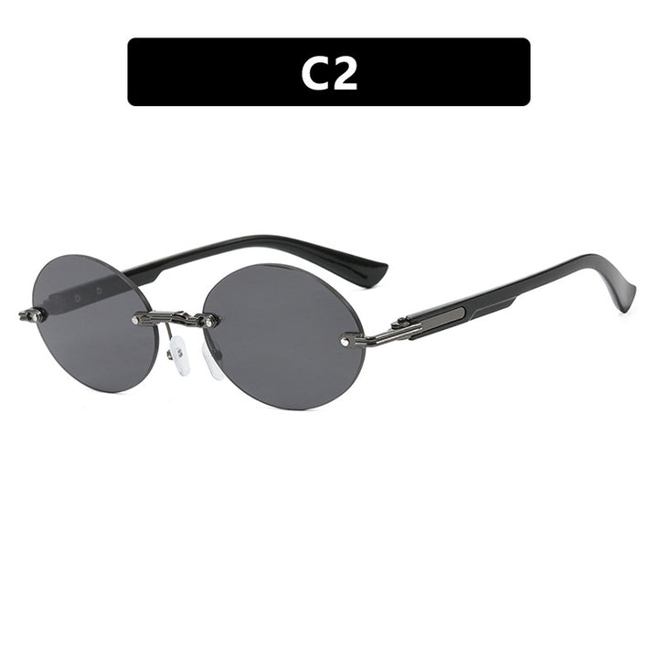 Dame rund solbrille med elegant treinnramme og UV-beskyttelse Luvikno