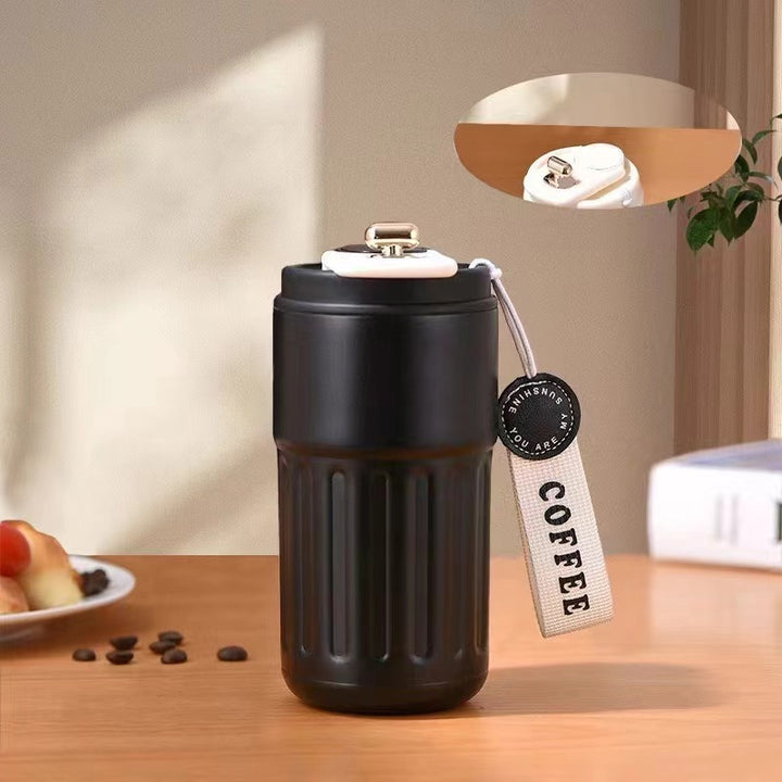 Unisex isolert kaffekopp med praktisk lokk Luvikno