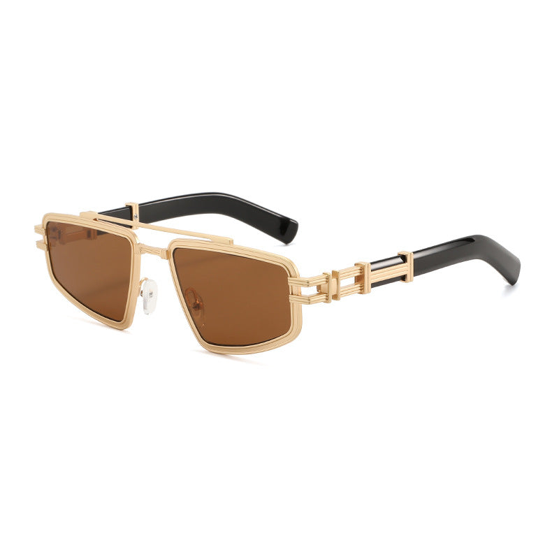 Dame Designer-solbrille med filigran metallramme og polariserte glass Luvikno