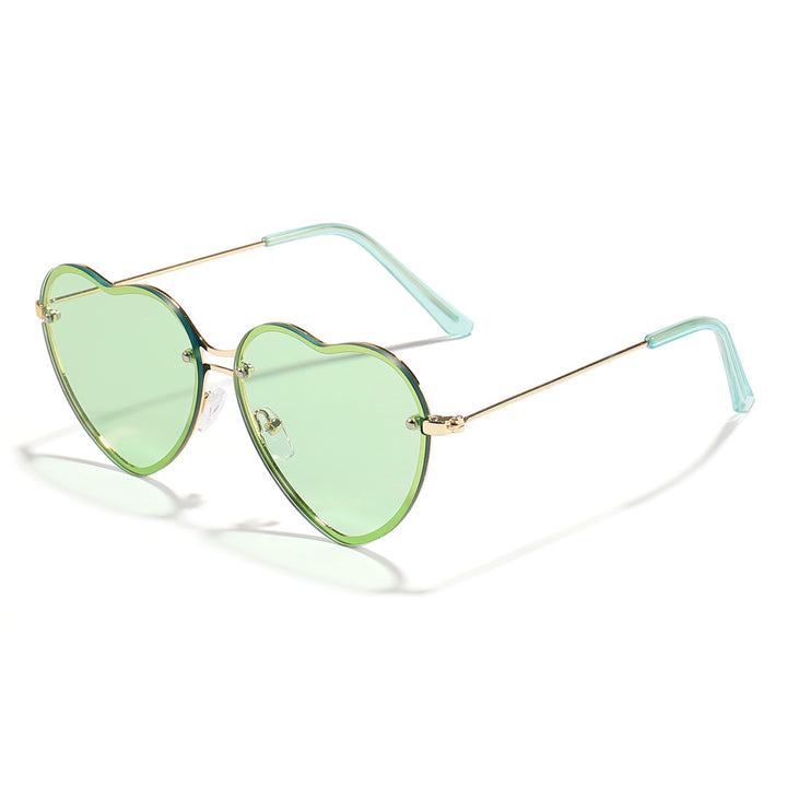 Dame hjerteformet solbrille med stilige linser Luvikno
