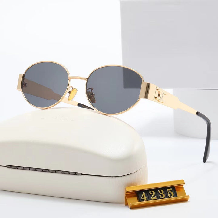 Dame eksklusiv ovalformet designer-solbrille Luvikno