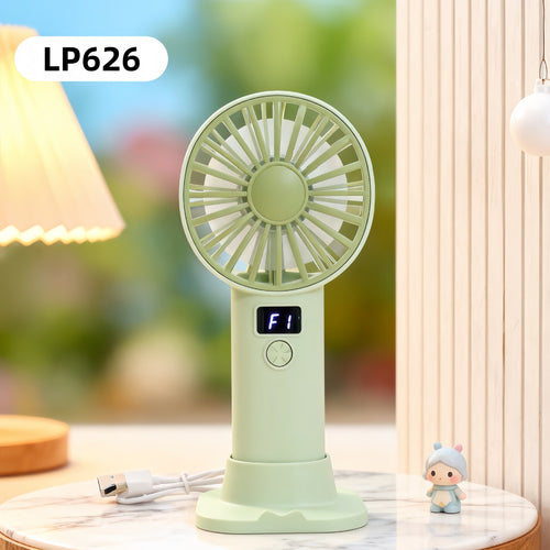 Damer bærbar høyytelses håndvifte med LCD-skjerm Luvikno