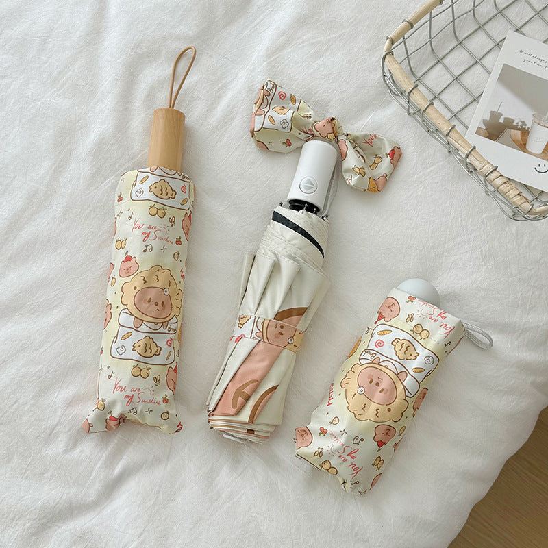 Dame Automatisk paraply med leken design Luvikno