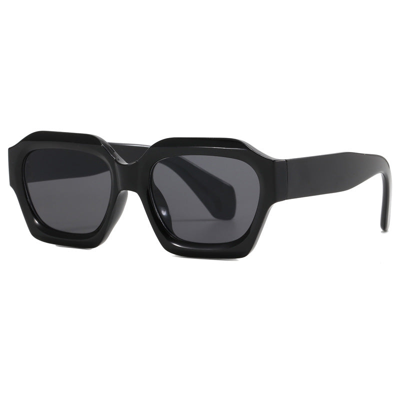 Dame modische geometriske oversized solbriller Luvikno